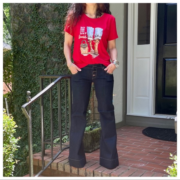 #BEST FITTING Wide leg side pocket dark denim jeans - Picture 2 of 8